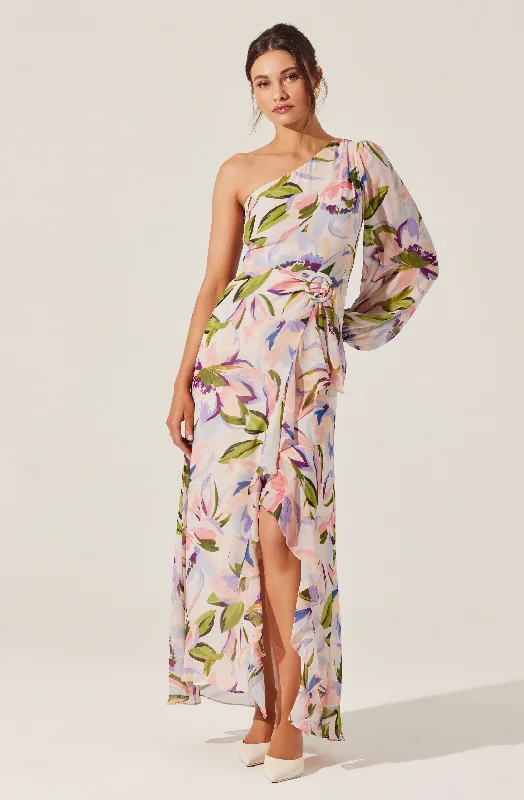 Sandersonia Floral One Shoulder Dress Day To Night Styles