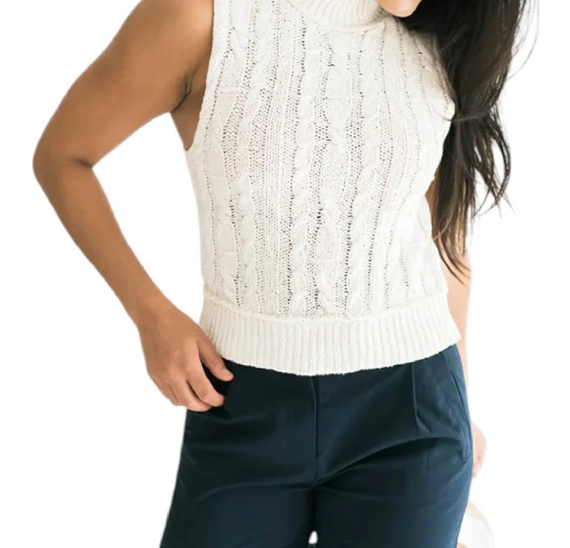 Autumn Knit Top In Ivory Casual Fashion