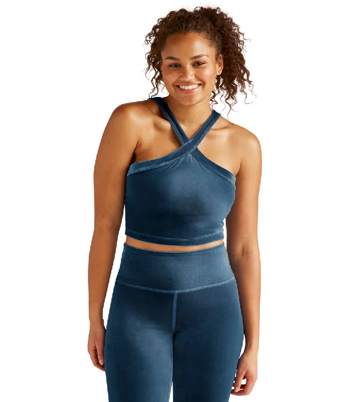 Beyond Yoga Converge Cropped Tank Blue Gem Fashion Sale