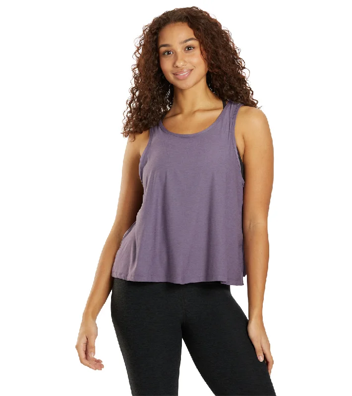 Beyond Yoga Featherweight Flutter Tank Purple Haze Heather Forward Trendsetter