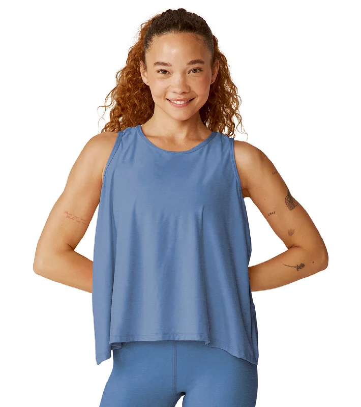 Beyond Yoga Featherweight Flutter Tank Sky Blue Heather Clearance Event