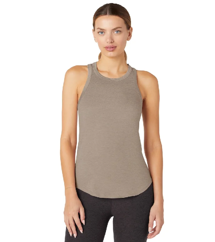 Beyond Yoga Featherweight Keep It Moving Tank Birch Heather End Of Season Sale