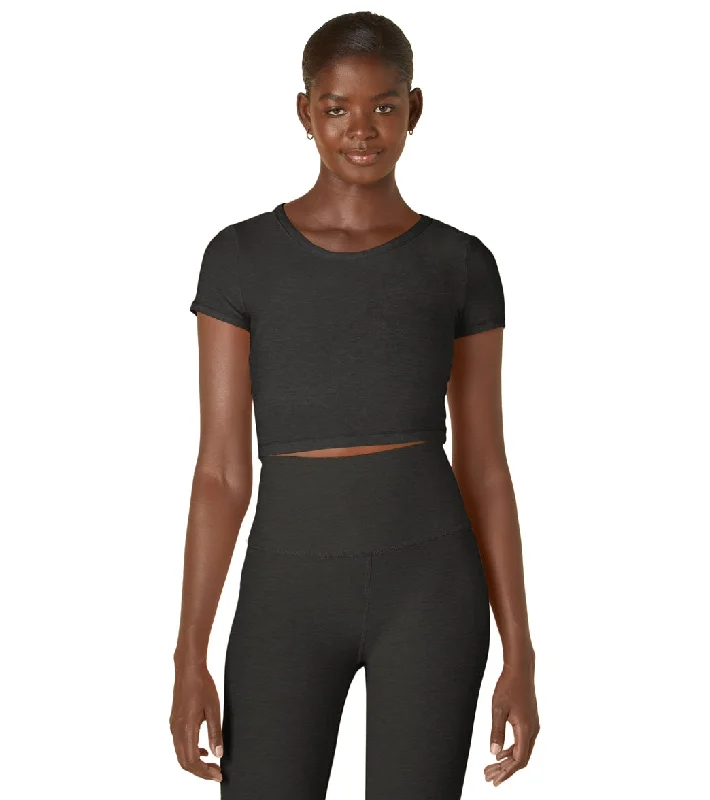 Beyond Yoga Featherweight Perspective Cropped Tee Darkest Night Comfort First Women's Wear