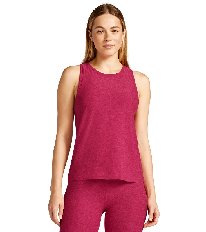 Beyond Yoga Featherweight Spacedye Rebalance Tank Cranberry Heather High End Designer Brands Discount