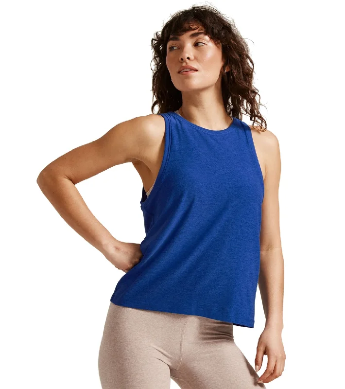 Beyond Yoga Featherweight Spacedye Rebalance Tank Electric Royal Heather Limited Time Special Offer