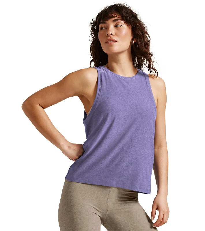 Beyond Yoga Featherweight Spacedye Rebalance Tank Indigo Heather Trendy Street Style