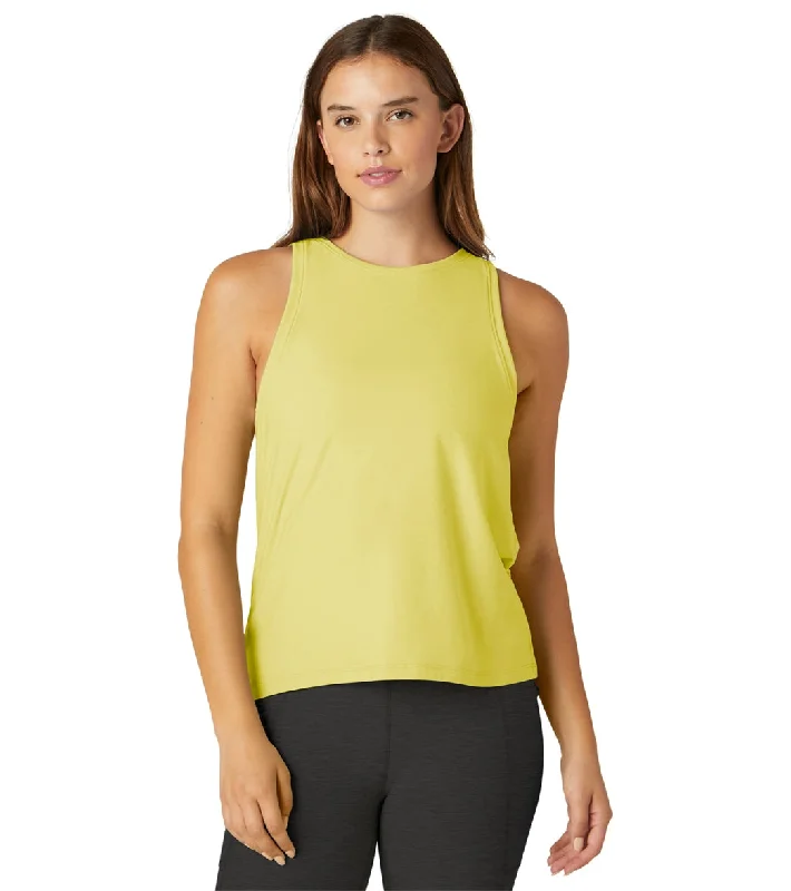 Beyond Yoga Featherweight Spacedye Rebalance Tank Powder Lemon Heather Odd Size Clearance Sale