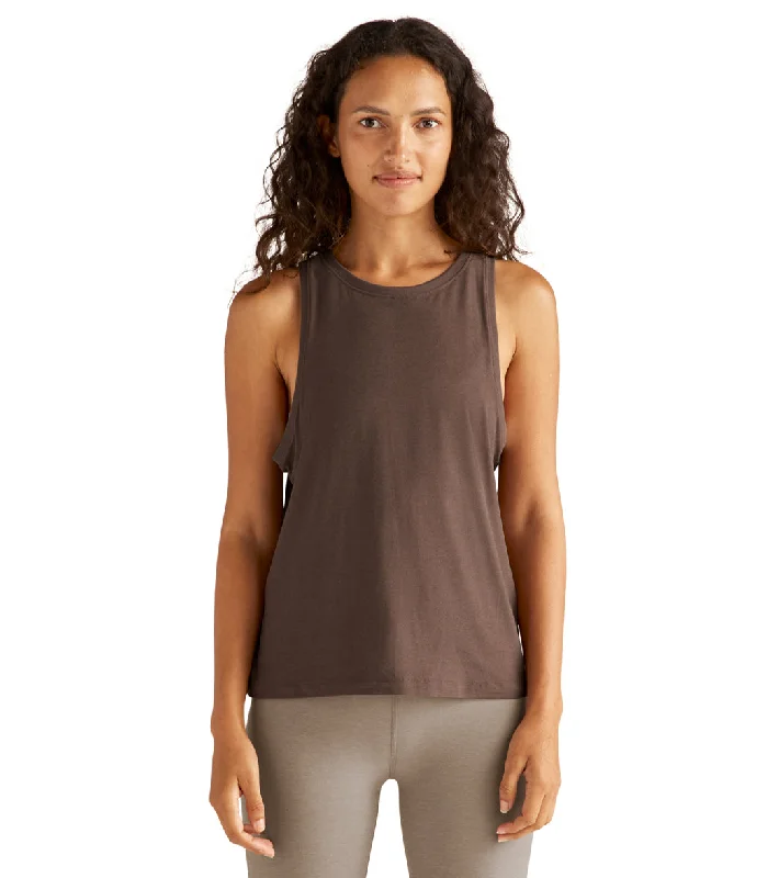 Beyond Yoga Featherweight Spacedye Rebalance Tank Truffle Heather Trendy Clothing Sale