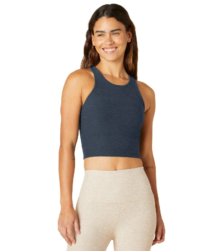 Beyond Yoga Focus Cropped Tank Nocturnal Navy Modern Glamour