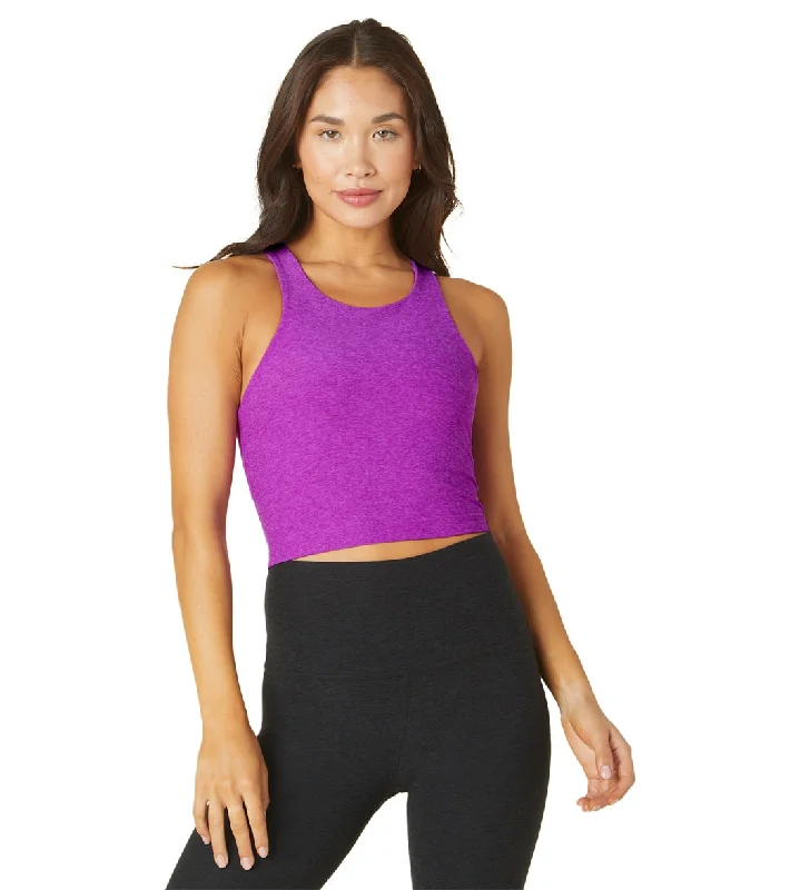 Beyond Yoga Focus Cropped Tank Vivid Plum Heather Boutique Styles