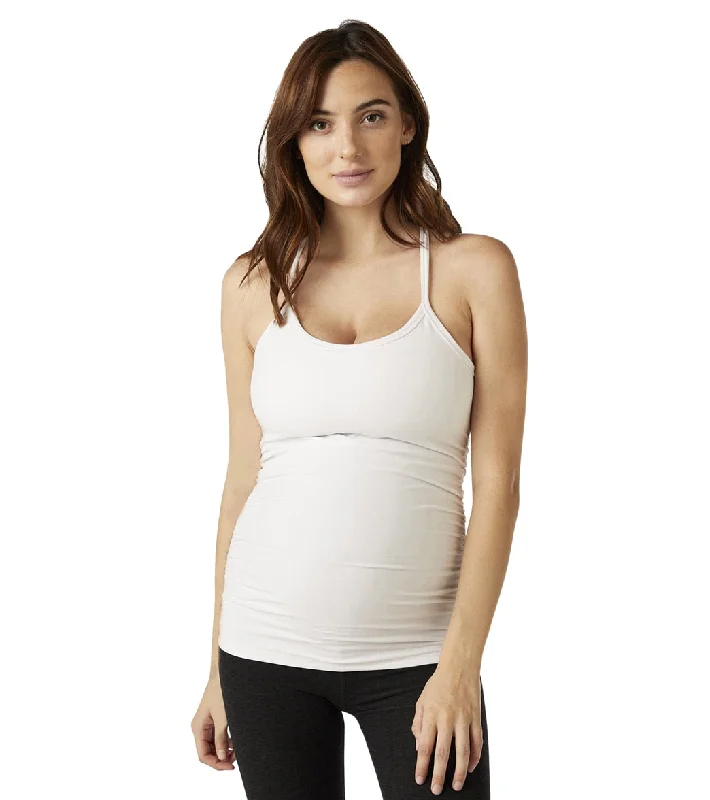 Beyond Yoga Maternity Spacedye Slim Racerback Tank Cloud White Massive Selection Sale