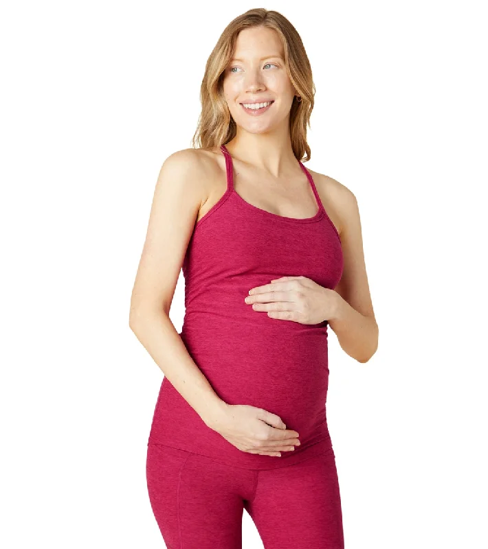 Beyond Yoga Maternity Spacedye Slim Racerback Tank Dragonfruit-Sangria Redefining Women's Style