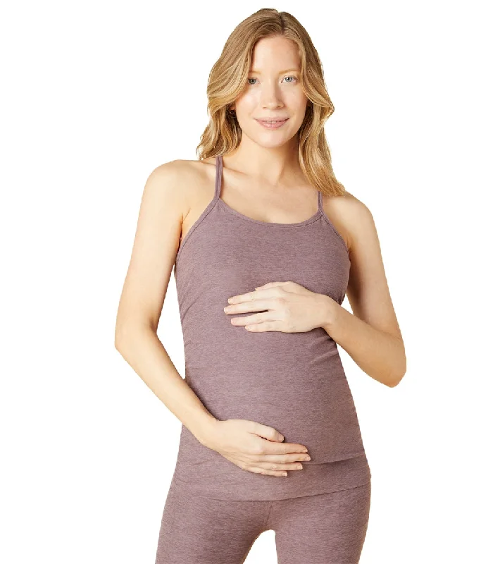 Beyond Yoga Maternity Spacedye Slim Racerback Tank Silverberry Heather Trend Forward Threads For Her