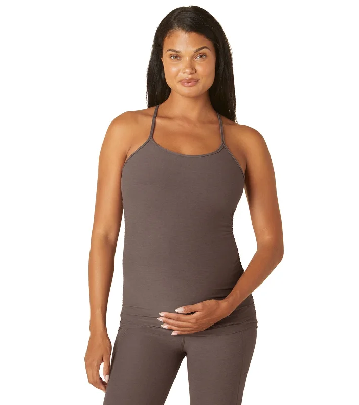 Beyond Yoga Maternity Spacedye Slim Racerback Tank Woodland Heather Fashion Sale