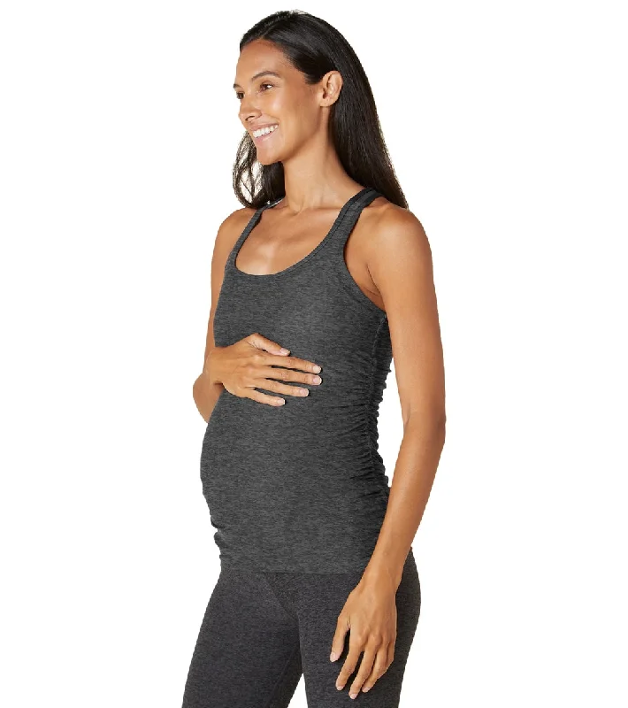 Beyond Yoga Maternity Travel Racerback Tank Black/Charcoal Imeless Style