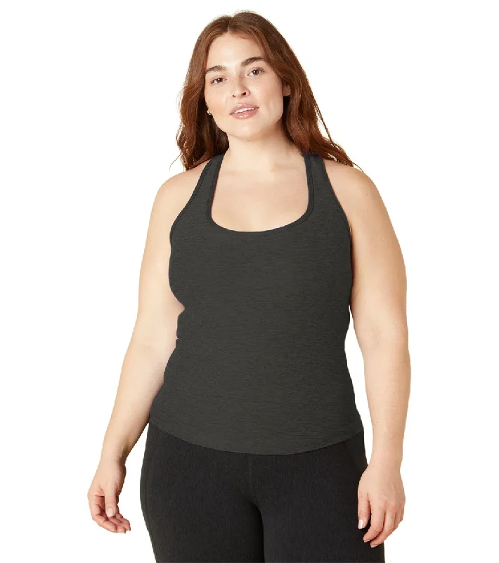 Beyond Yoga Plus Size Spacedye Step Up Racerback Tank Darkest Night Big Discounts