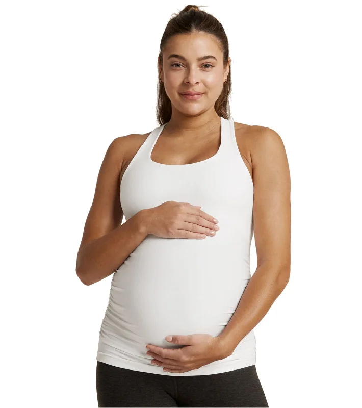 Beyond Yoga Spacedye Bases Covered Maternity Racerback Tank Cloud White Gift Ideas