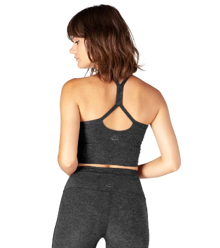 Beyond Yoga Spacedye Slim Racerback Cropped Tank Black/Charcoal Trend Driven Wardrobe