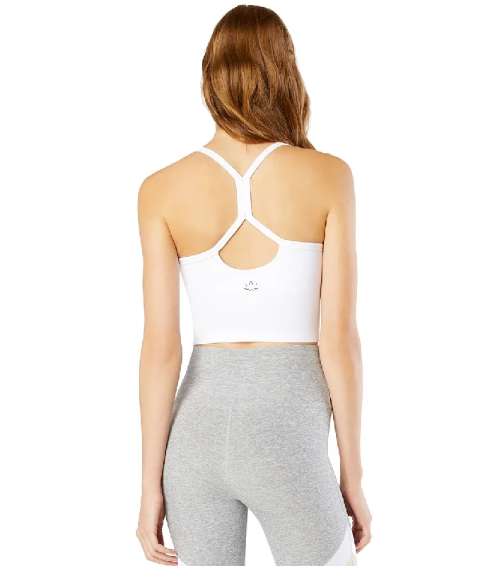 Beyond Yoga Spacedye Slim Racerback Cropped Tank Cloud White Chic Style