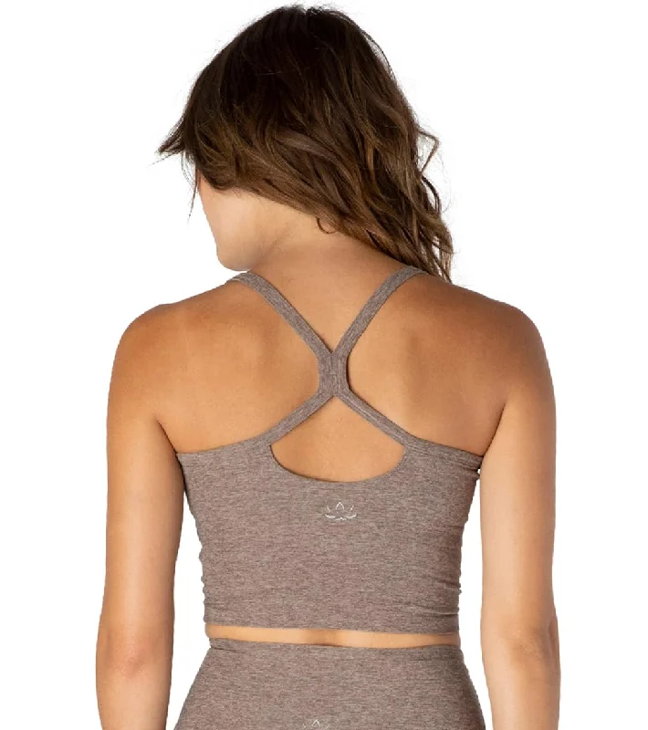 Beyond Yoga Spacedye Slim Racerback Cropped Tank Mocha/Latte End Of Season Sale