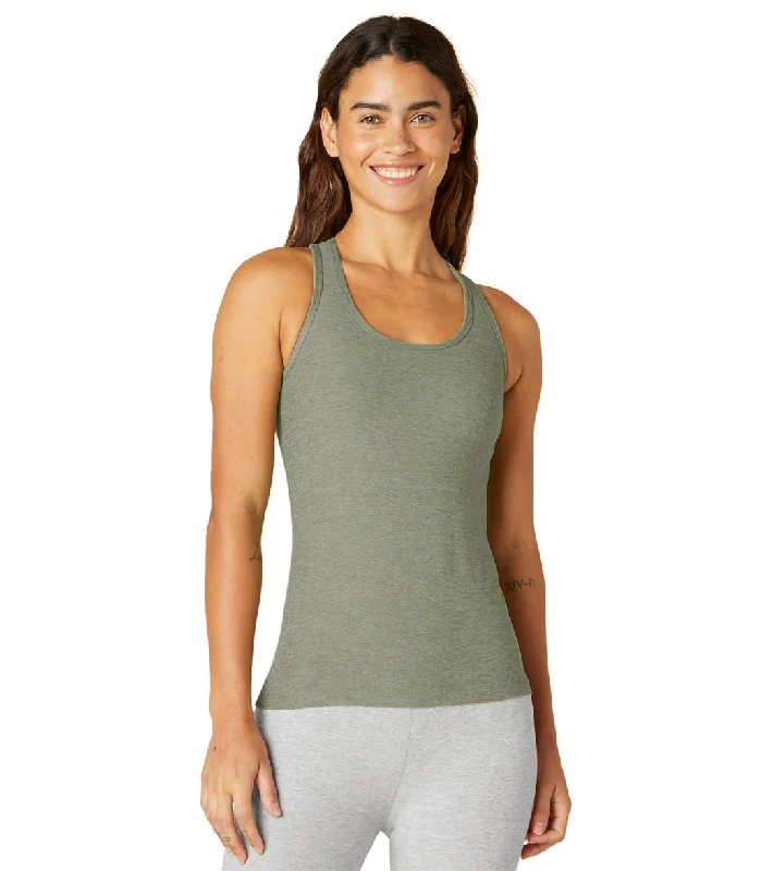 Beyond Yoga Spacedye Step Up Racerback Tank Grey Sage Heather Budget-Friendly Fashion