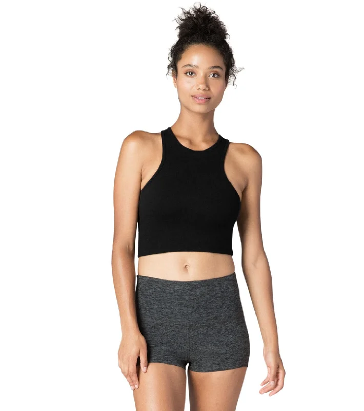 Beyond Yoga Studio Cropped Yoga Tank Jet Black Hot Sale