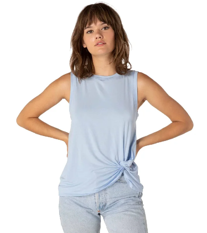 Beyond Yoga Twist Goodbye Muscle Yoga Tank Blue Bells Daily Deals