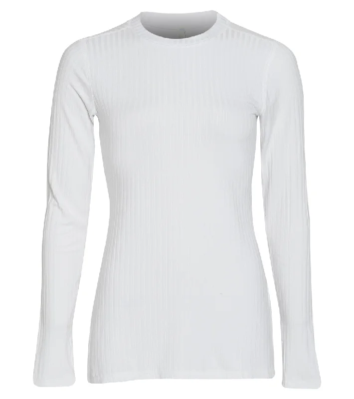 Free People Blissed Out Long Sleeve Top White Women's Urban Fashion