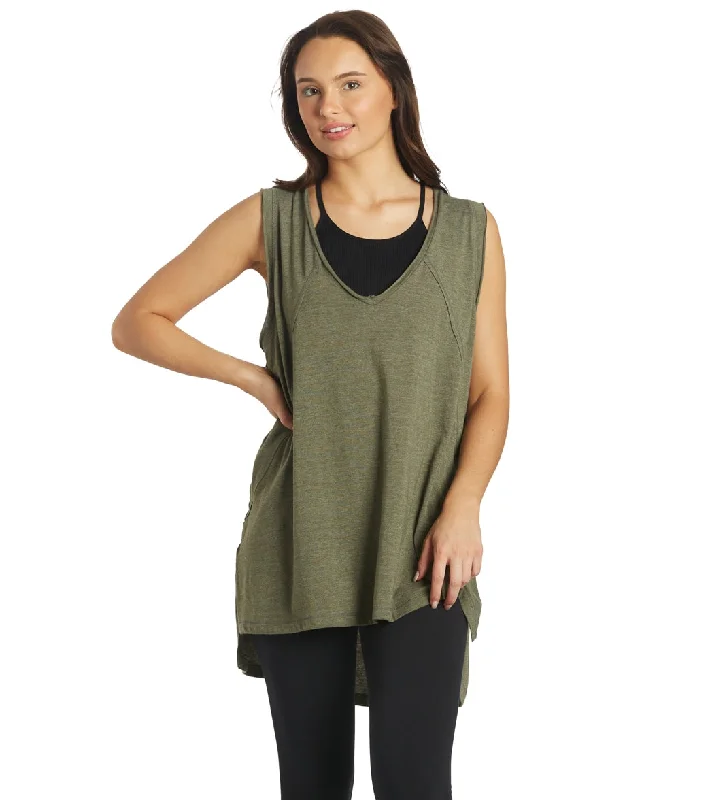 Free People City Vibes Tank Cargo Khaki Limited Stock