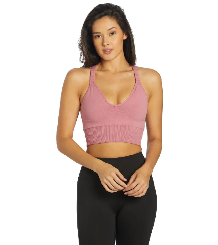 Free People Movement Good Karma Crop Yoga Top Dried Rose Don't Miss Out