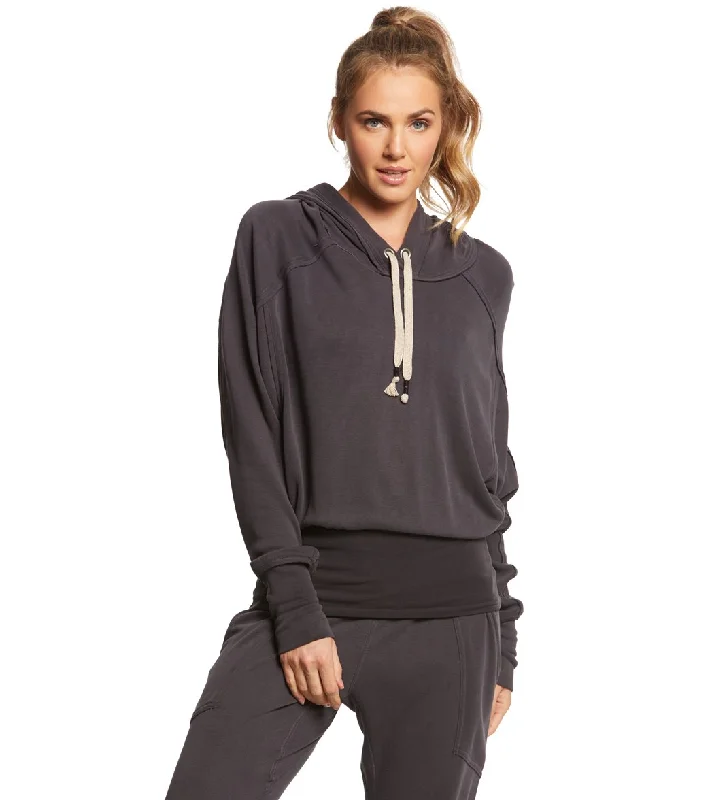 Free People Movement Ready Go Hoodie Black Chic Style