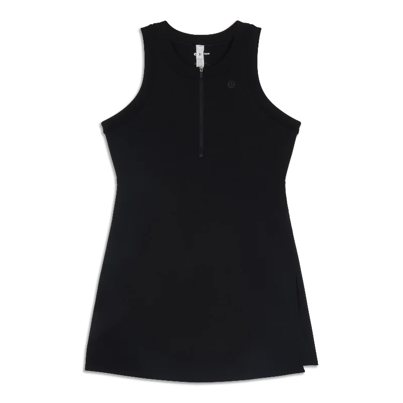 Grid-Texture Sleeveless Linerless Tennis Dress Sale Hot Trends