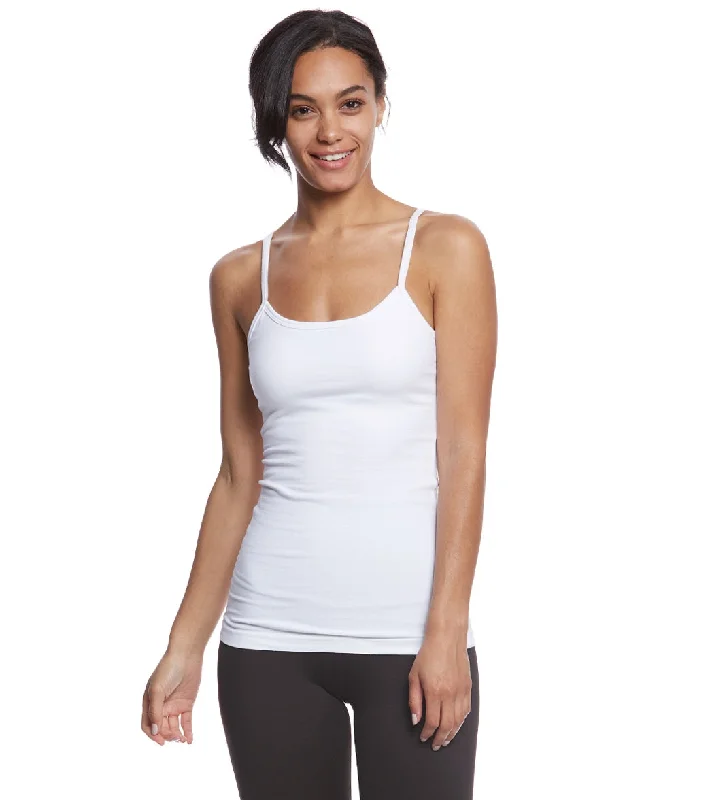 Hard Tail Long Yoga Sport Bra Tank White Imeless Style