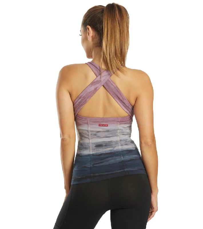 Hard Tail Open Back Support Tank Top Rainbow Horizon Pink Peach Navy Shop Sale Items