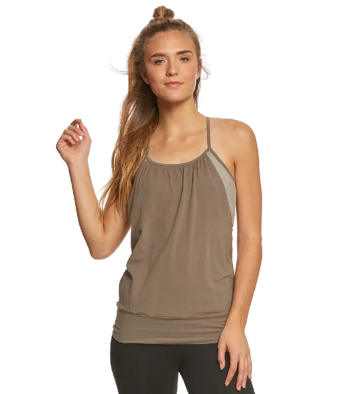 Hard Tail Over Easy Support Tank Top Gravel Versatile Wardrobe Essentials