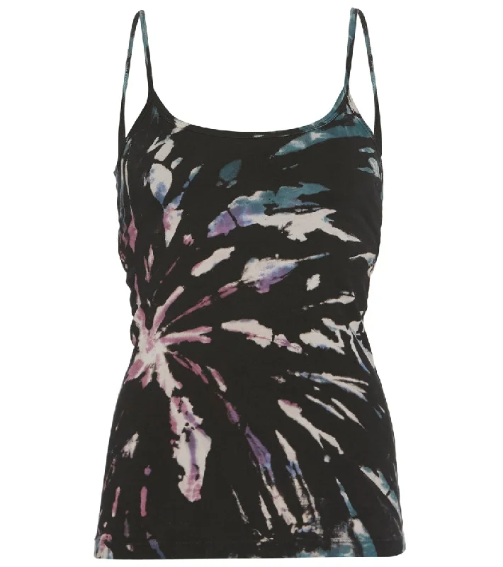 Hard Tail Scoop Back Yoga Tank Berry Black Tie Dye Celebrate With Big Savings