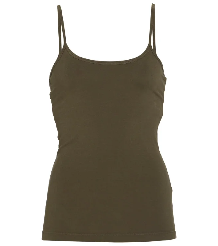 Hard Tail Scoop Back Yoga Tank Olive Subtle Sophistication