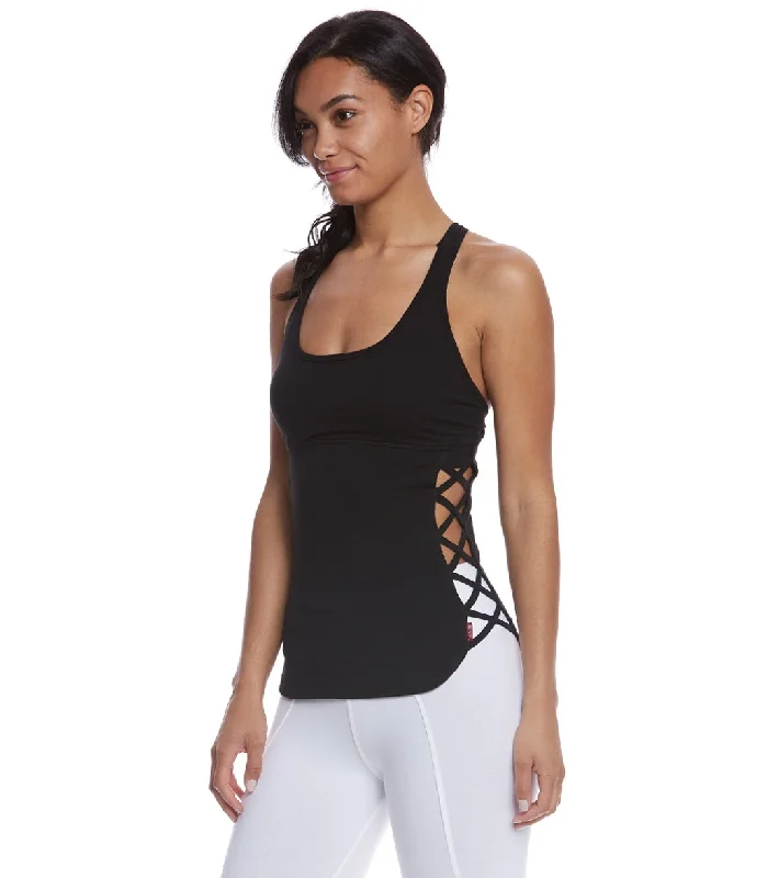 Hard Tail X Side Yoga Tank Top Black Fashion Forward, Function First