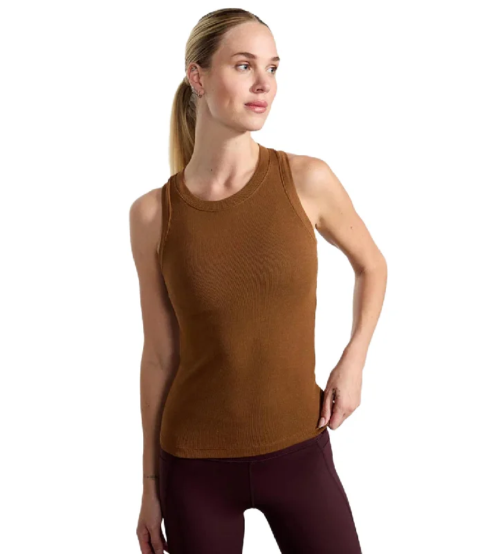 MPG Sport Composure Ribbed Tank Top Chocolate Brown Flash Sale Fever