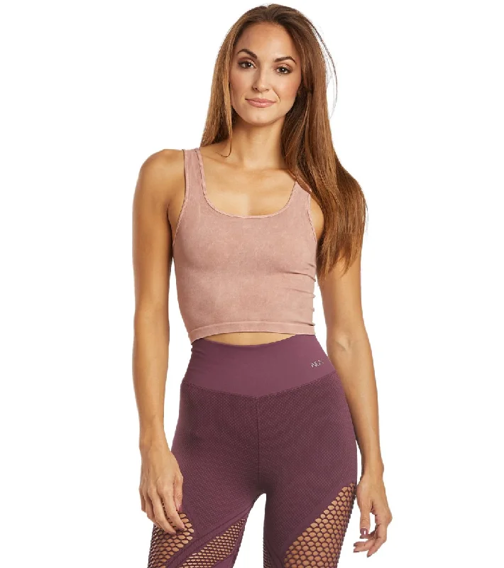 NUX Be Free Seamless Yoga Crop Top Desert Rose Wash Fashion Essentials