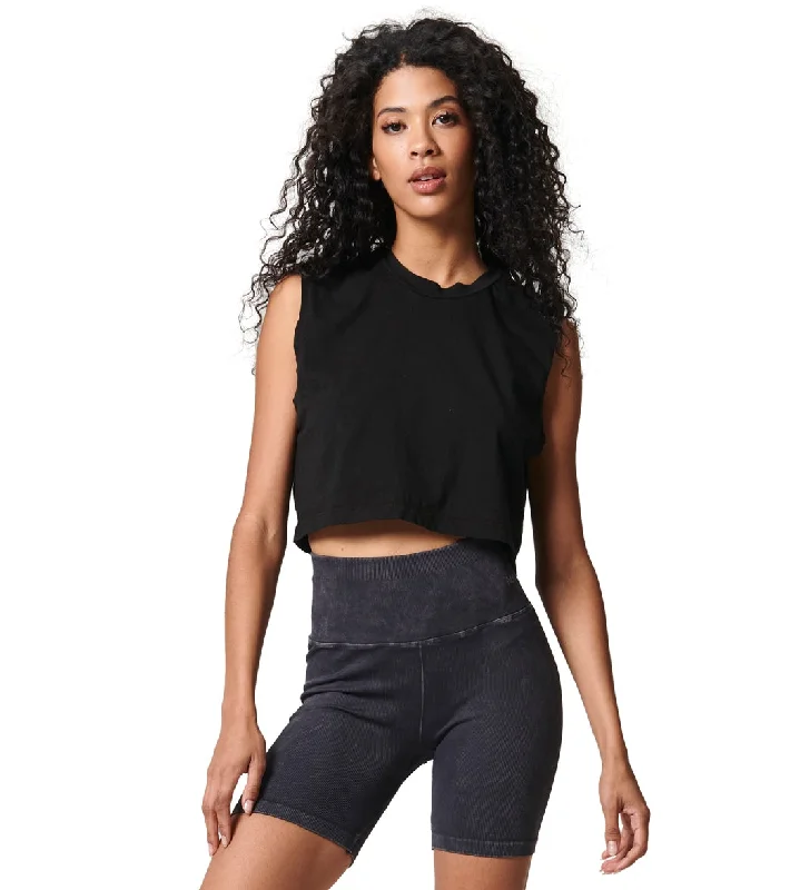 NUX Ella Organic Tank Black All Season Basics Discount