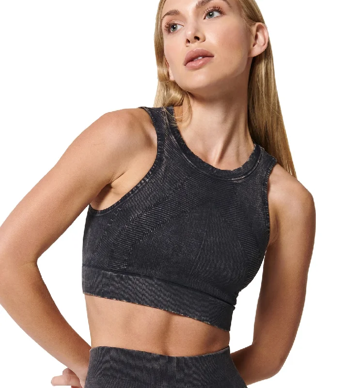 NUX One By One Mineral Wash Crop Top Black Wash Premium Quality Garments