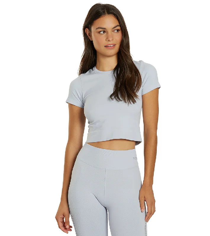 NUX Our Favorite Crop Top Sky Grey Hot Styles