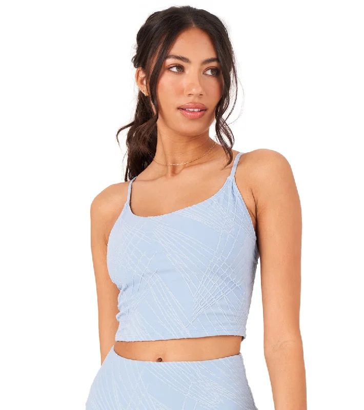 Onzie Belle Cami Yoga Crop Blue Fog Selenite Wardrobe Refresh