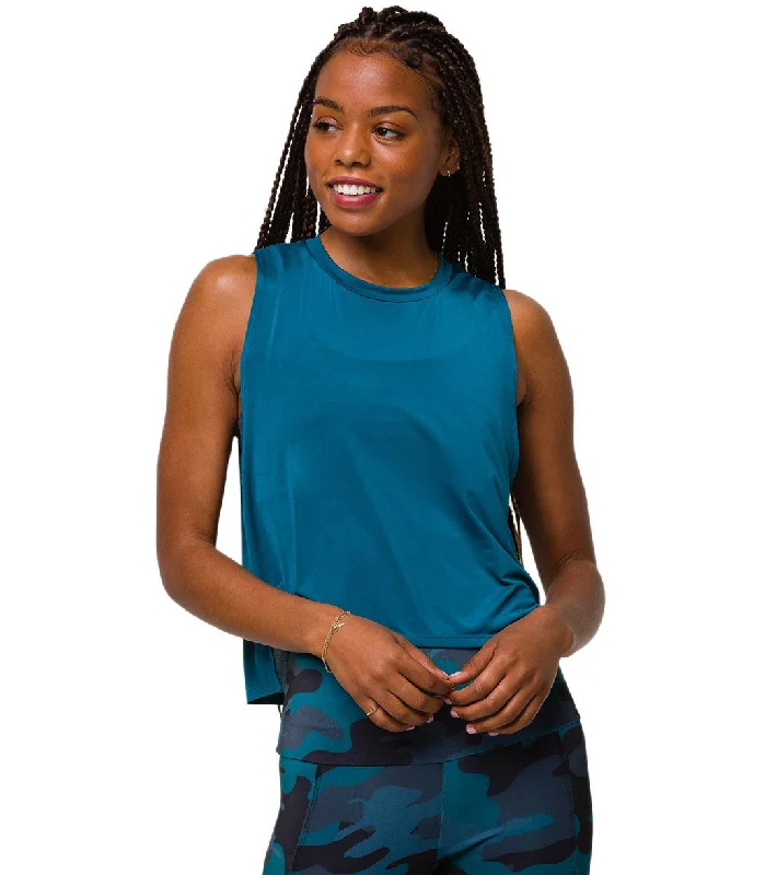 Onzie Tempo Yoga Tank Teal Effortless Grace