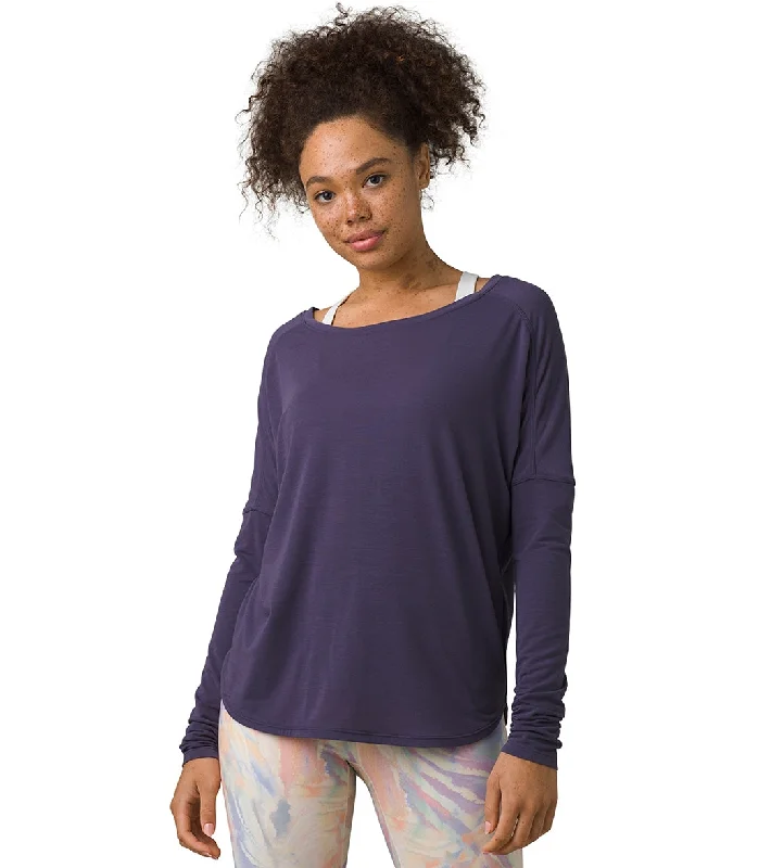 prAna Rogue Long Sleeve Yoga Top Astral Night Big Savings