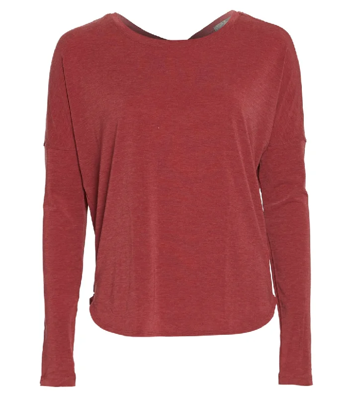 prAna Rogue Long Sleeve Yoga Top Spiced Wine Trend Alert