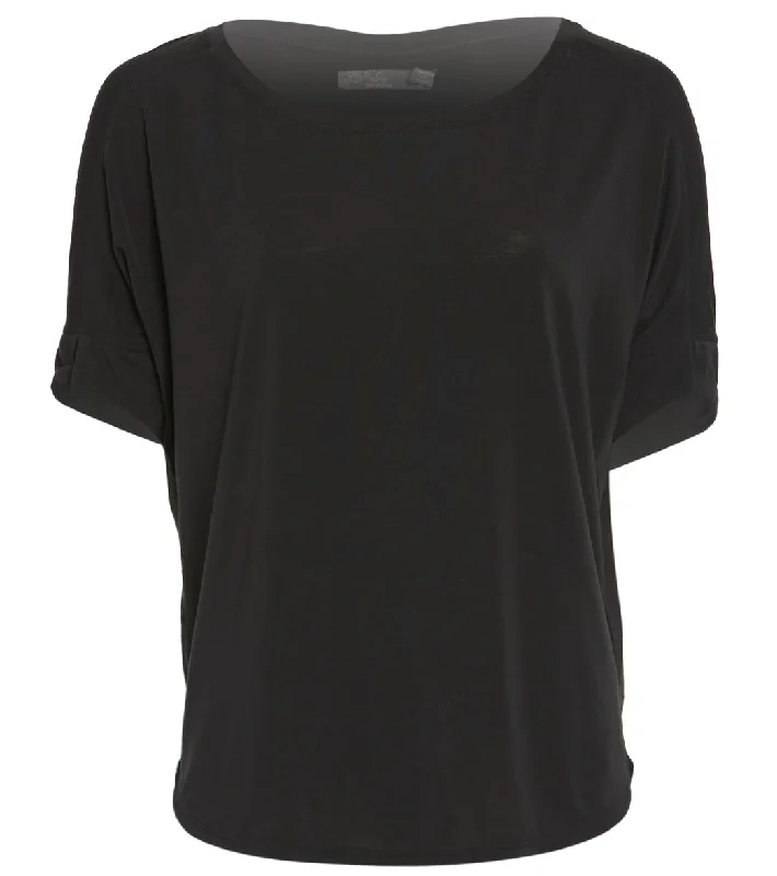 prAna Rogue Short Sleeve Yoga Top Black Weekend Exclusive