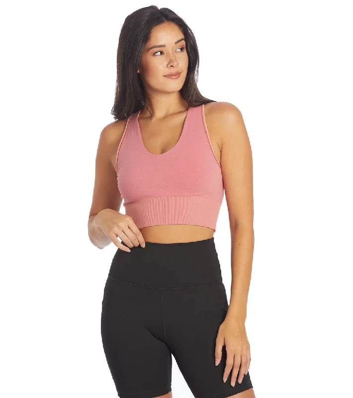 prAna Sopra Seamless Crop Top Cloud Blush Luxury Style