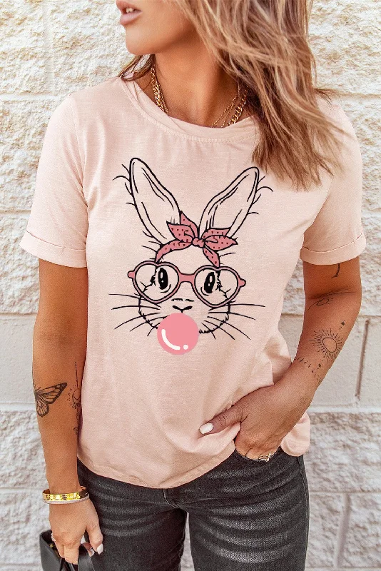 Rabbit Graphic Easter Tee Shirt Special Offer For You